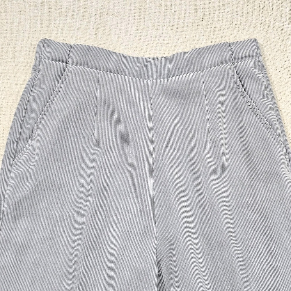Adrian Delafield by Haband Pants Womens Size 14P Gray Corduroy Elastic Waist - Picture 3 of 6